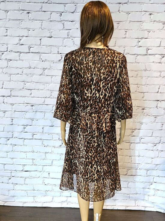 NWT! Designer - Walter by WALTER BAKER, Boho leopard print Adam dress - Picture 8 of 10